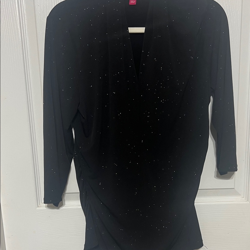 Vince Camuto Black Sparkle Blouse